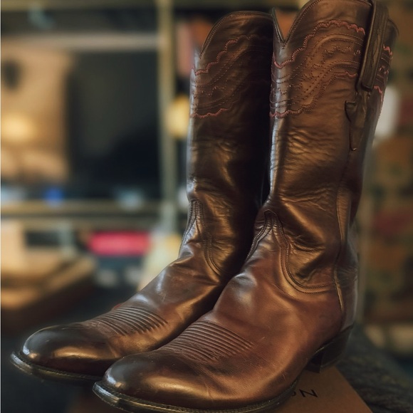 Lucchese Other - Men's Lucchese Cowboy Boots. Handmade. 
Size 12 Black Cherry Just Classics